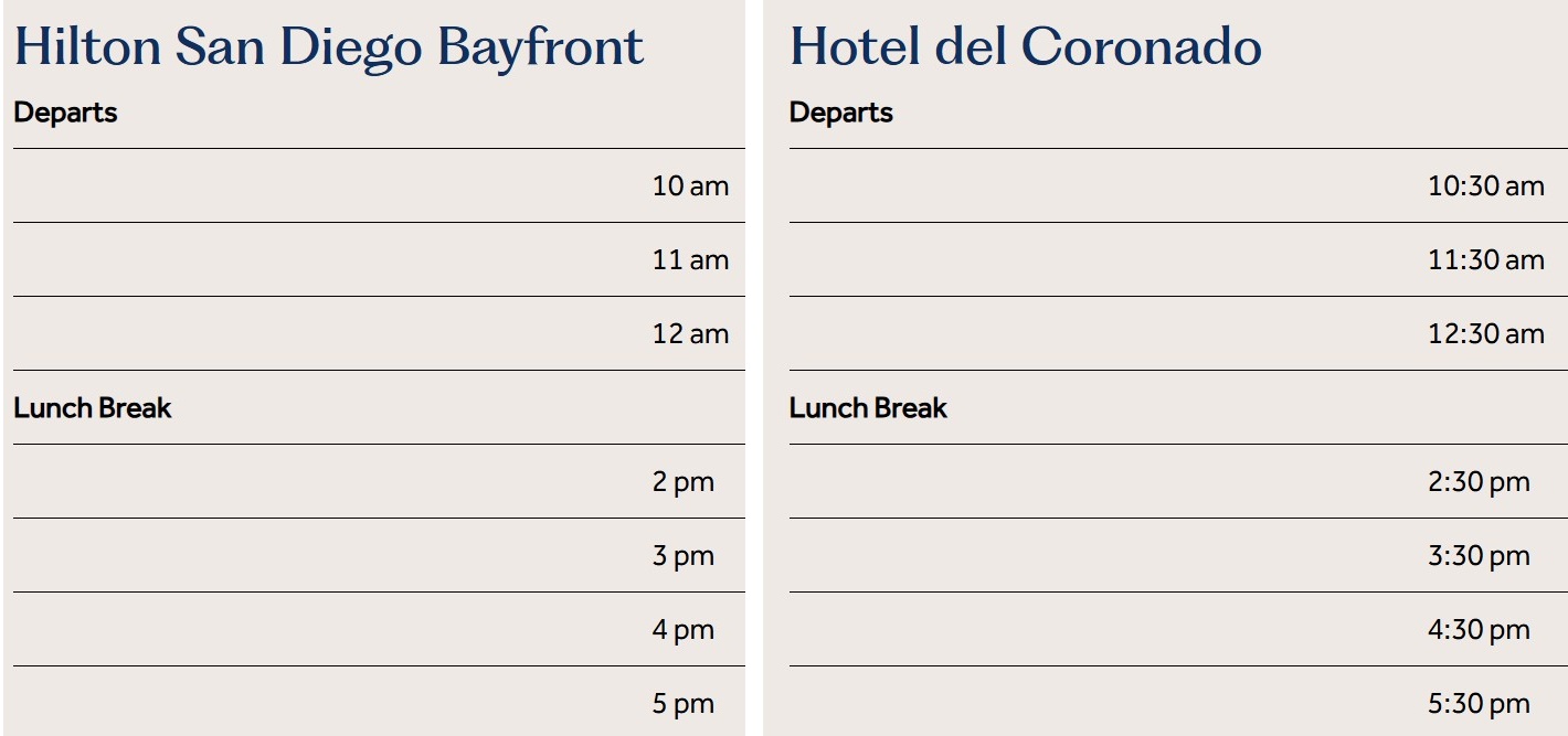 bus schedule